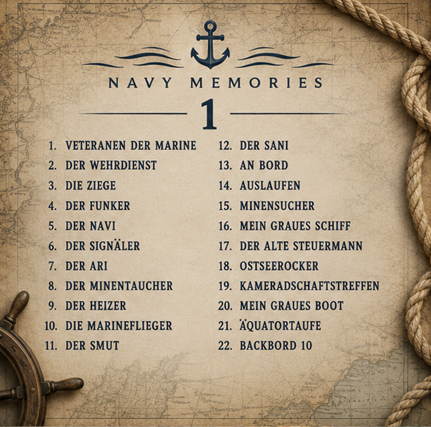 Titelliste Navy Memories 1