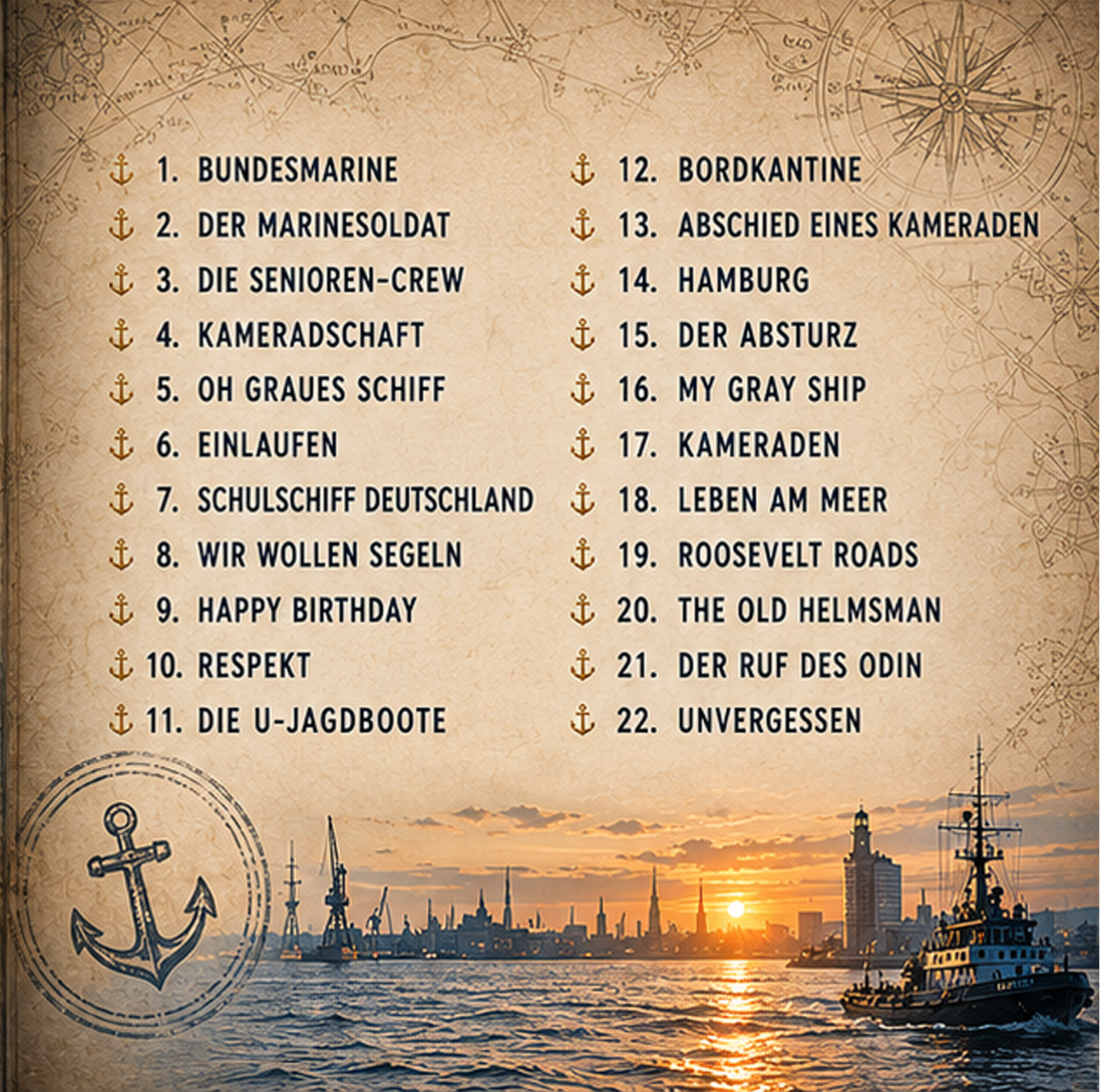 Titelliste Navy Memories 2